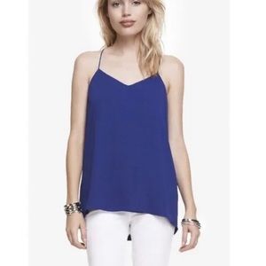 Express Strappy V-neck Racerback Blue Cami | Sz S